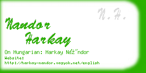 nandor harkay business card